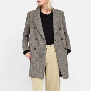 New ZARA Plaid Coat